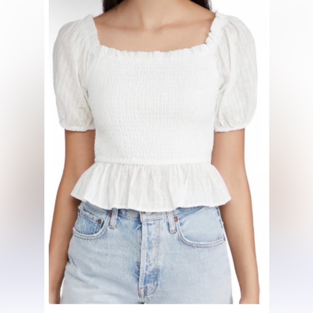Lost + Wander Coconut Vine Babydoll Top NWT